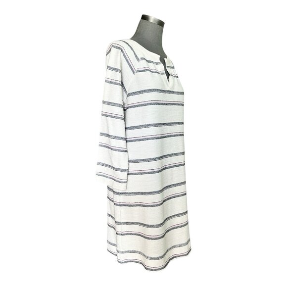 Lilla P Split Neck Knee Length Dress Raglan Sleeve Textured Size M NWT - Picture 2 of 5